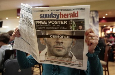 ryan giggs on the cover of the sunday herald