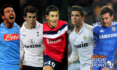 Ezequiel Lavezzi, Gareth Bale, Eden Hazard, Cristiano Ronaldo, Juan Mata