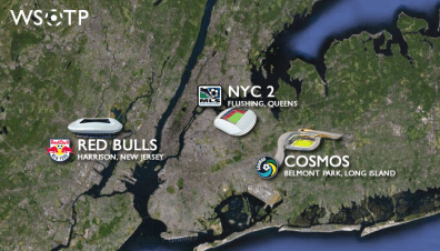 New York Soccer Specific Stadium Map