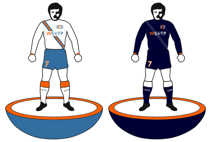 the new 2013 home kit (left) and away kit (right).